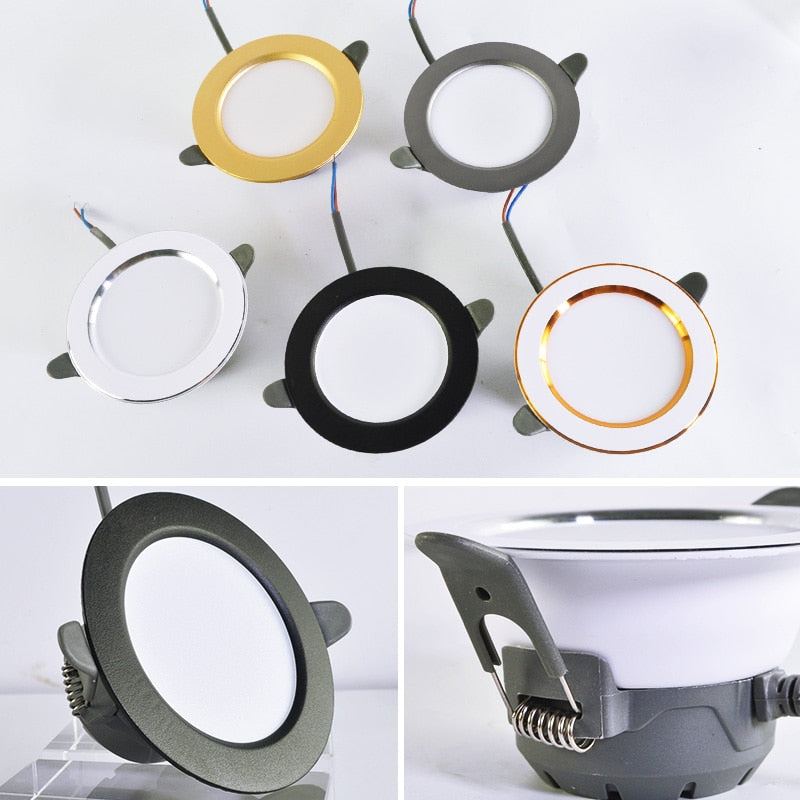 OK-B LED Downlight Ceiling 5w 10w 15w Silver White Led Lamp Recessed 110~220v LED Down Light Indoor Lighting Aluminum Spot Light