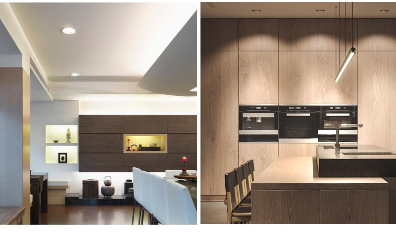 OK-B LED Downlight Ceiling 5w 10w 15w Silver White Led Lamp Recessed 110~220v LED Down Light Indoor Lighting Aluminum Spot Light