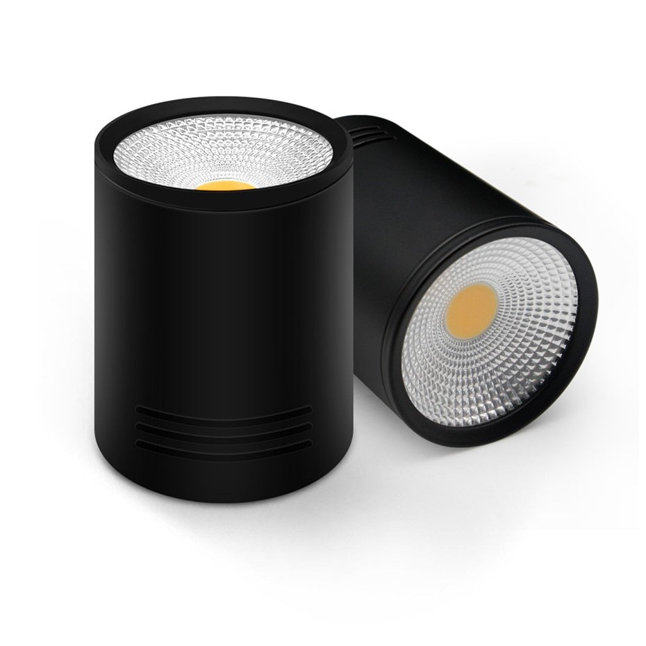 DVOLADOR Black Dimmable LED COB Downlight Surface Mounted LED Ceiling 3W/5W/7W/10W Housing AC85-265V Downlight with LED Driver