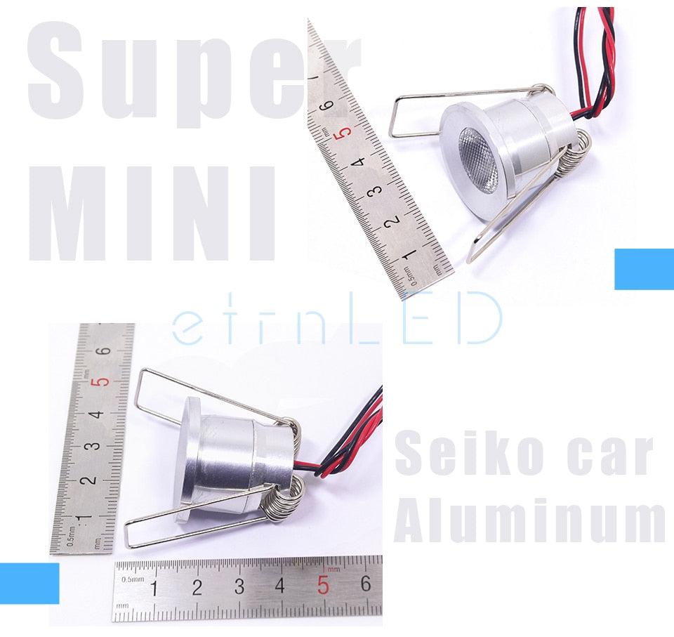 etrnLED 12V Mini Led Light Focus 1W Ceiling Spot Recessed Downlight Interior Outdoor Verandas Stairs Waterproof Bath Sauna Lamp