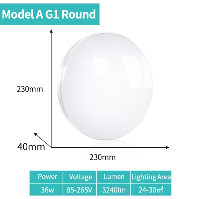 K-RU LED Panel Lamps AC 85-265V 6W 9W 18W 24W Ultra Thin Wall Light Surface Mounted Lamp Indoor Lighting Modern Home Lighting