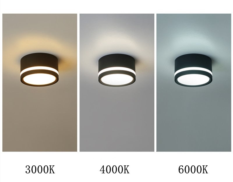 Dimmable Surface Mounted Downlights 7W 9W 12W 15W 5730SMD LED Ceiling Spot Lights AC85-265V LED Ceiling Lamp Indoor Lighting