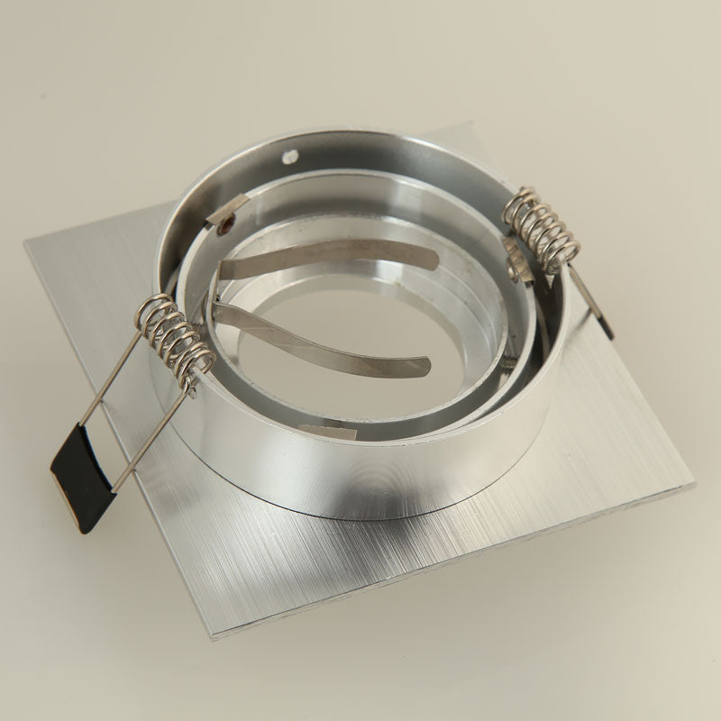 Square Recessed LED Ceiling Downlight Adjustable Ring Mounted Frame GU10/MR16 Lamp Holder Base Backet Spot Light Fixture Fitting