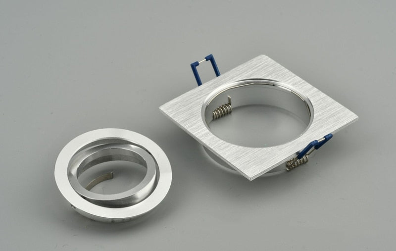 Square Recessed LED Ceiling Downlight Adjustable Ring Mounted Frame GU10/MR16 Lamp Holder Base Backet Spot Light Fixture Fitting