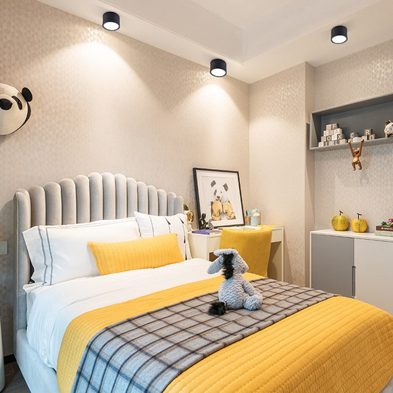 High quality Dimmable LED COB Spotlight Ceiling lamp AC85-265V 10W 12W 15W 18W Aluminum recessed downlights round led panel light