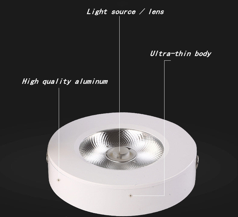 LED cob downlight surface mounted spot light Ultrathin lamp bulbs 3w 5w 7w 10w 15w 220V ceiling recessed Lights Indoor Lighting
