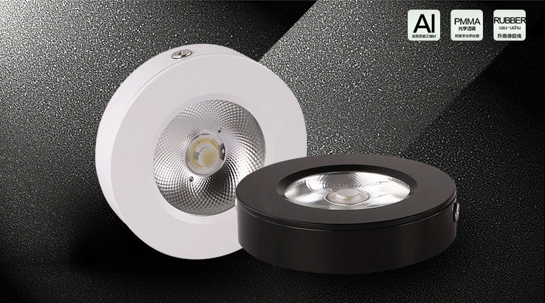 LED cob downlight surface mounted spot light Ultrathin lamp bulbs 3w 5w 7w 10w 15w 220V ceiling recessed Lights Indoor Lighting