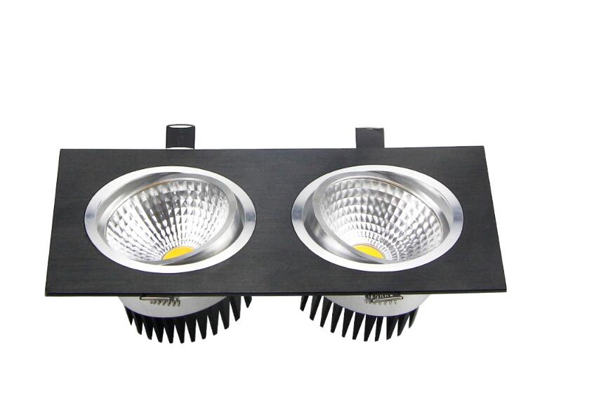 LED Dimmable Ceiling Square Cob Downlight Recessed Spot light 10w 20w AC85V-265V 110V / 220V Bulb