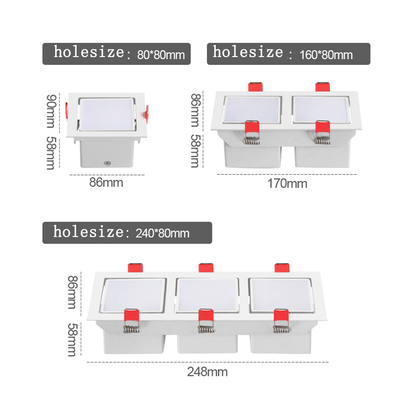 Modern Design LED Ceiling Downlight Adjustable 60 Degree Recessed Led Downlight 7W 14W Ceiling Spot Light Fixture 3000K 6000K