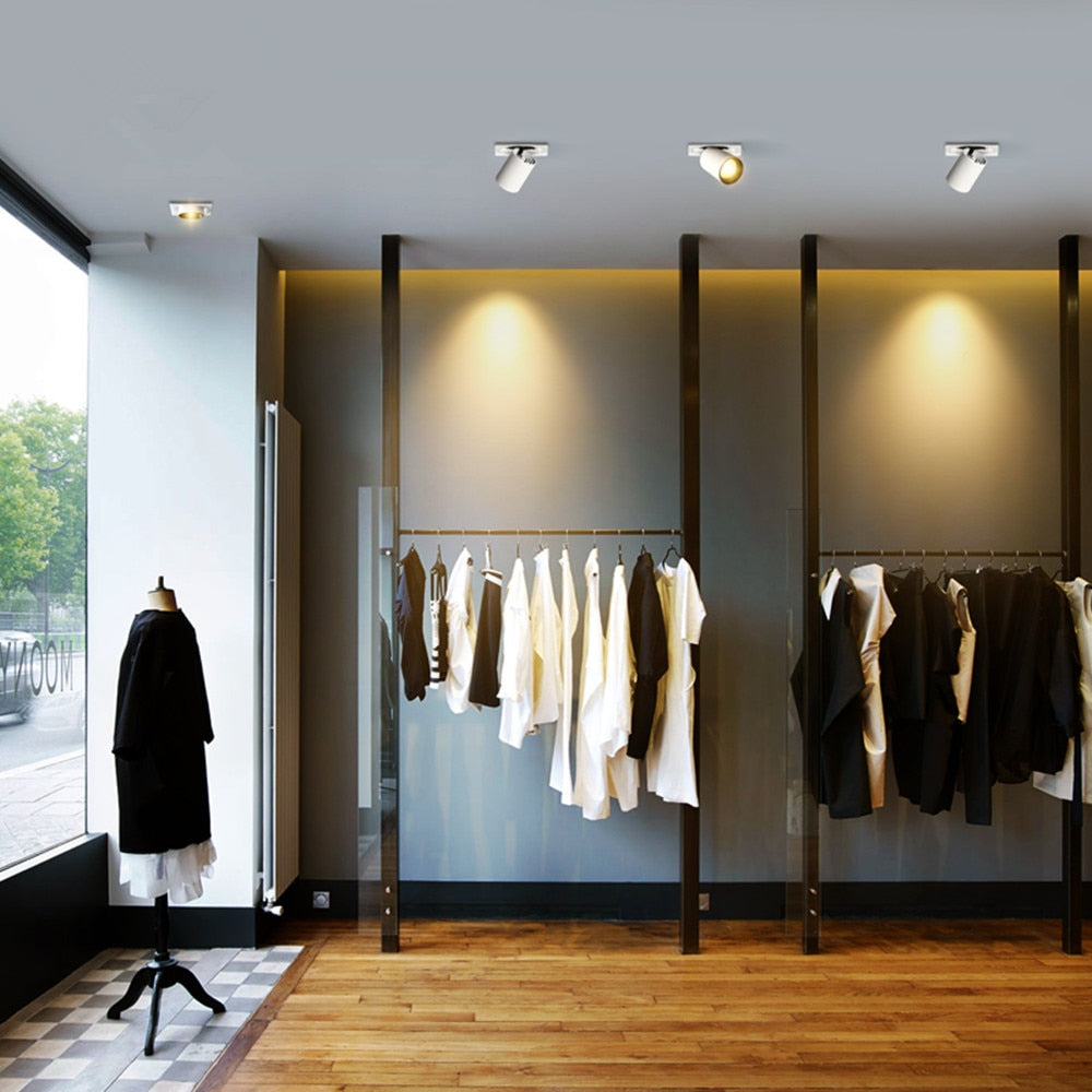 Led Recessed Ceiling Downlight Dimmable Ceiling Lamp Stretchable Down light For Clothes Store Coffee Lighting