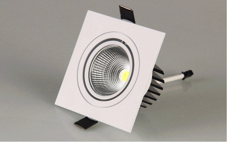 LED Down Light Square 7W 9W 12W Led Downlight COB Dimmable Recessed Led Ceiling Spot Light Lamp AC85-265V Driver Indoor lighting