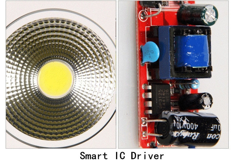 LED Down Light Square 7W 9W 12W Led Downlight COB Dimmable Recessed Led Ceiling Spot Light Lamp AC85-265V Driver Indoor lighting