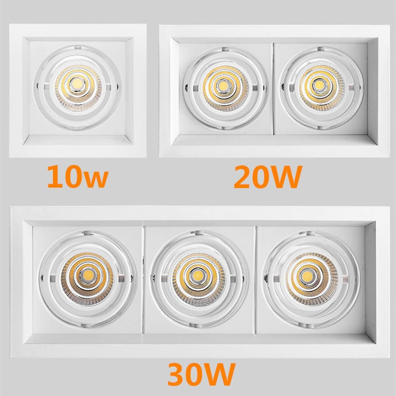 Dimmable Led downlight light COB Ceiling Spot Light 10w 20W 30W ceiling recessed Lights Indoor Lighting AC110V-220V