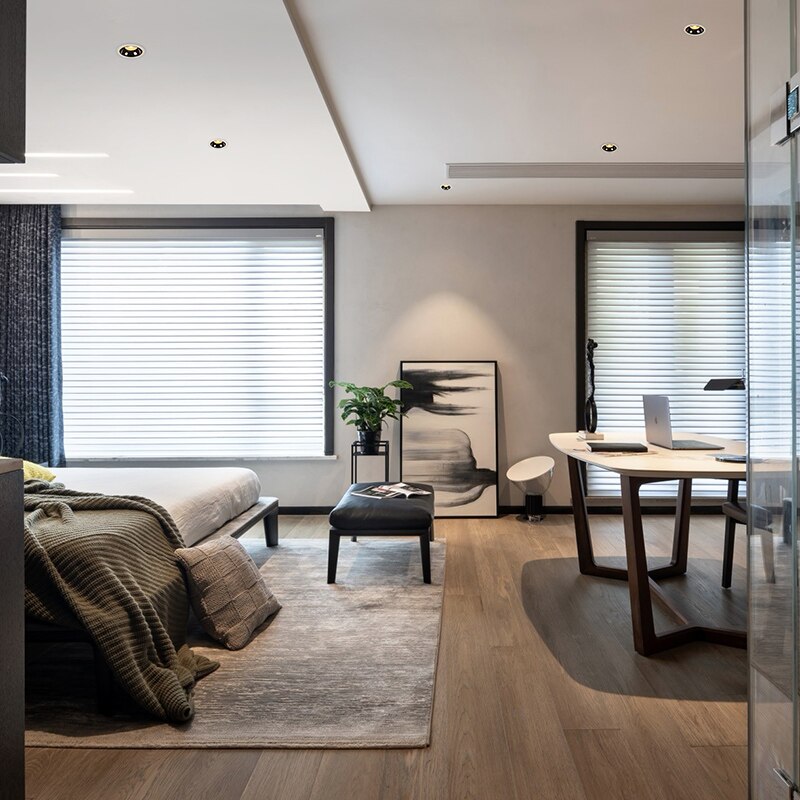 Aisilan Black LED Downlight background Spot Light Anti-glare Aluminum Ceiling Lamp Chip CRI 93 Suitable for indoor lighting