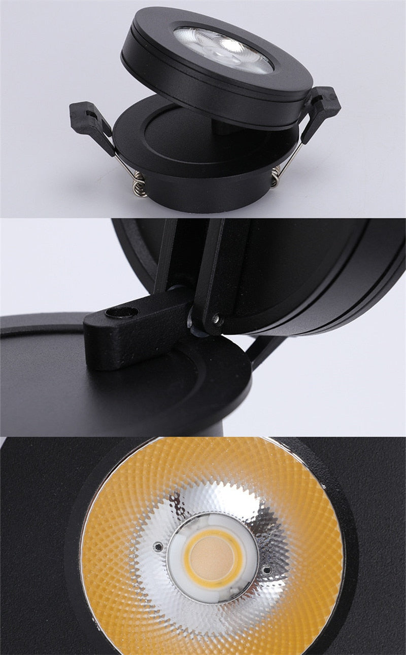 Dimmable 220V 110V COB Round Recessed LED Downlight 5W 7W 9W 15W Spot Light Warm White ceiling Lamp For shopping mall lighting