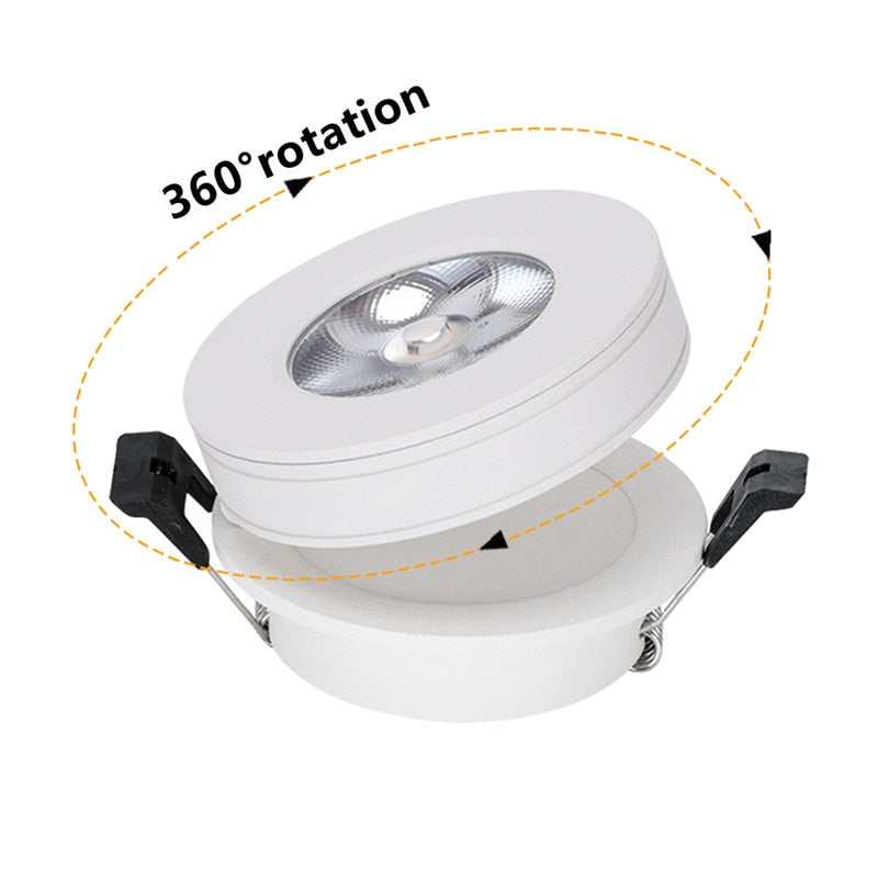 Dimmable 220V 110V COB Round Recessed LED Downlight 5W 7W 9W 15W Spot Light Warm White ceiling Lamp For shopping mall lighting