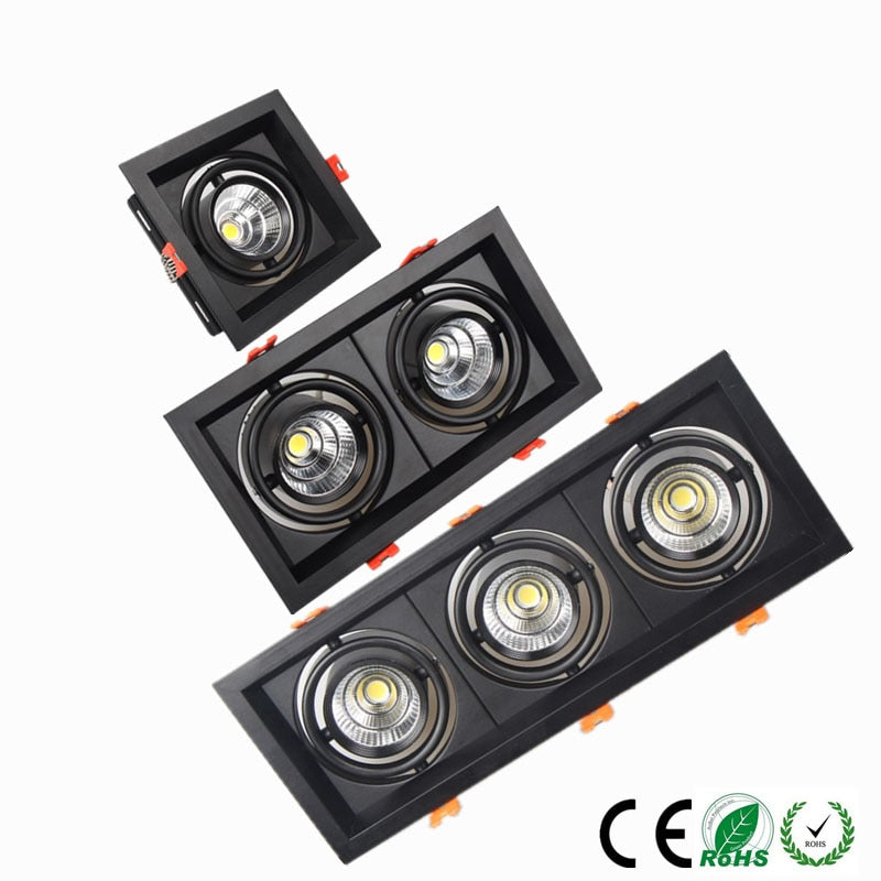 Super Bright Recessed square LED Dimmable Downlight COB 10w 20W 30w LED Spot light LED decoration Ceiling Lamp AC110V 220V