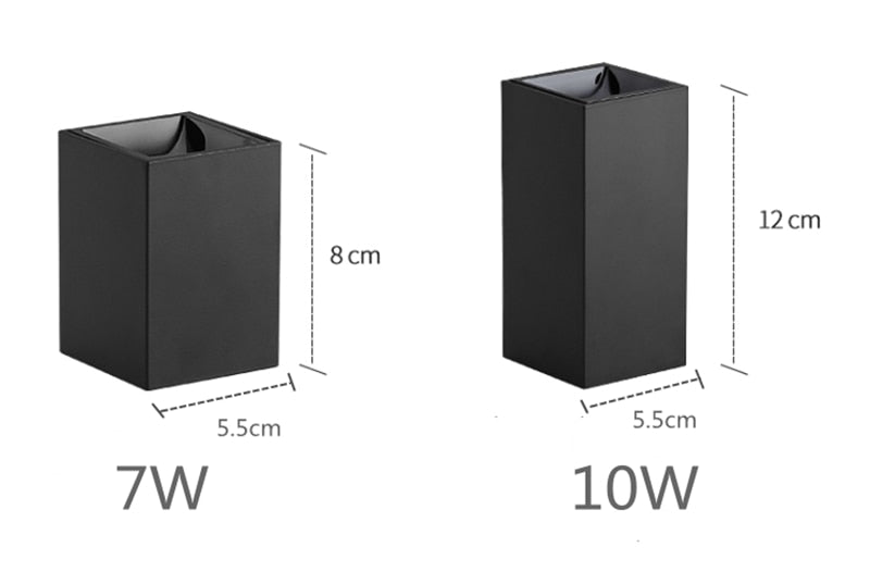 Square Dimmable COB LED Downlights 7W/10W LED Ceiling Spot Lights AC85-265V Warm Cold White Background Lamps Lighting