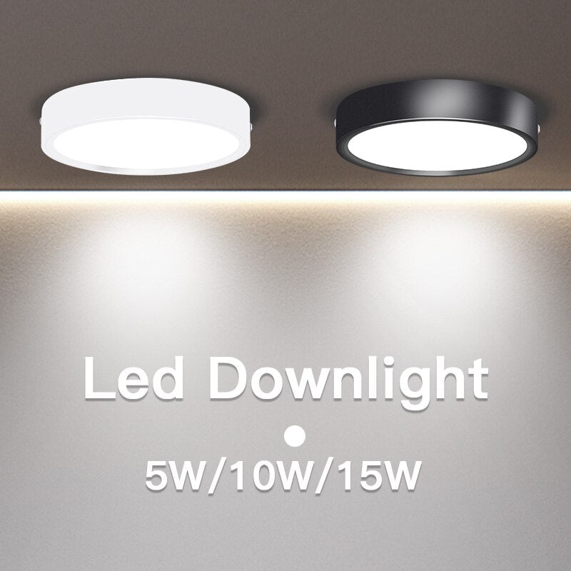 Ultra Thin Led Downlights 110V 220V Surface Mounted Led Down Light Lamp 5W 10W 15W Led Downlight for Living Room Home Lighting