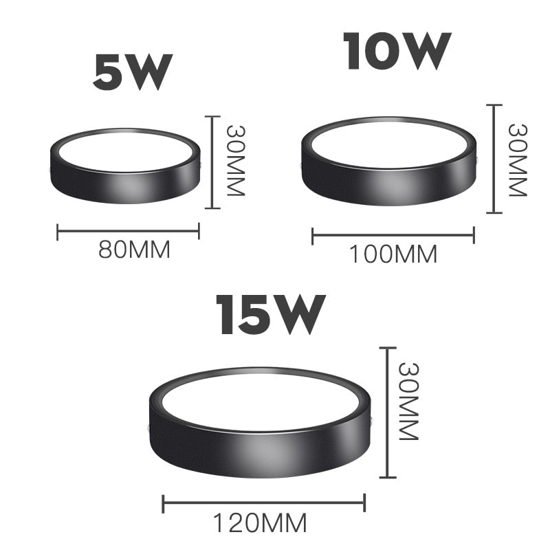 Ultra Thin Led Downlights 110V 220V Surface Mounted Led Down Light Lamp 5W 10W 15W Led Downlight for Living Room Home Lighting