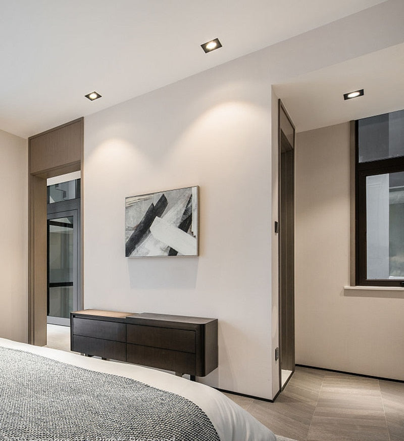 COB LED Downlights 10w 20w Surface Mounted dimmable LED Ceiling Lamps Spot Light square Rotation LED Downlights