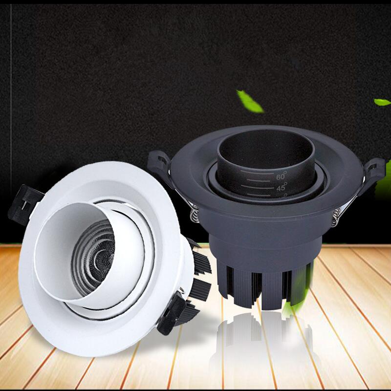 Dimmable Embedded Zoom 15-60 degrees COB 8W 12W 15W 20W Background wall LED downlight Indoor light