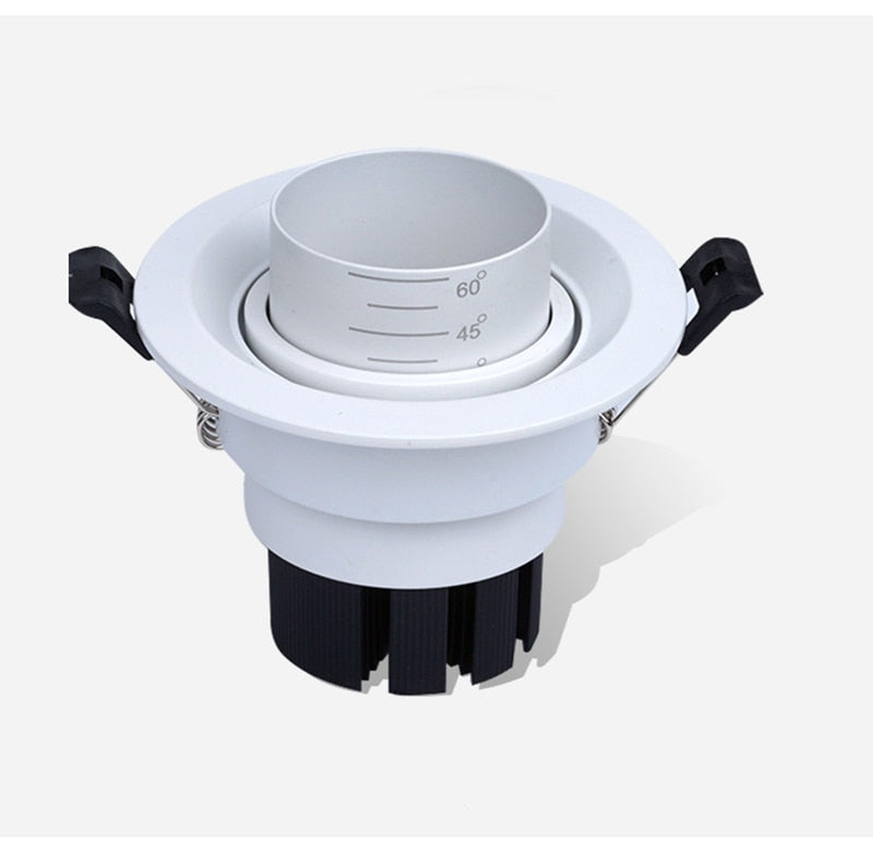 Dimmable Embedded Zoom 15-60 degrees COB 8W 12W 15W 20W Background wall LED downlight Indoor light