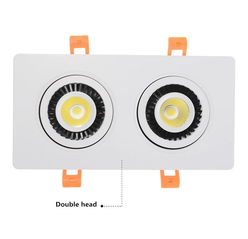 Dimmable Square Recessed LED Downlight 7W 9W 12W 14W 18W 24W LED COB Spot Light Decoration Ceiling Lamp AC85-265V Indoor Lighting