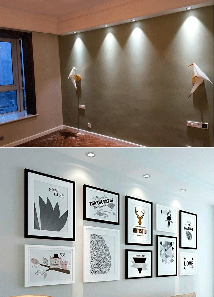 Dimmable LED Recessed Downlight 3W 5W 7W 10W 12W White/Black Body Ceiling Spot Light with 90-265V LED Driver 3000K 4000K 6000K