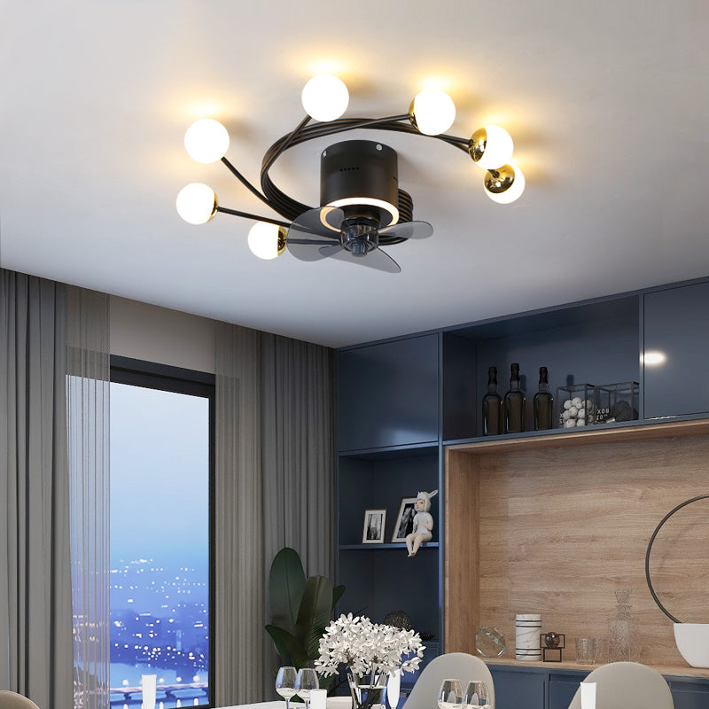 Nordic art chandelier ceiling fan without blades bedroom ceiling fan lamp ceiling fans with lights decorative led ceiling lamps