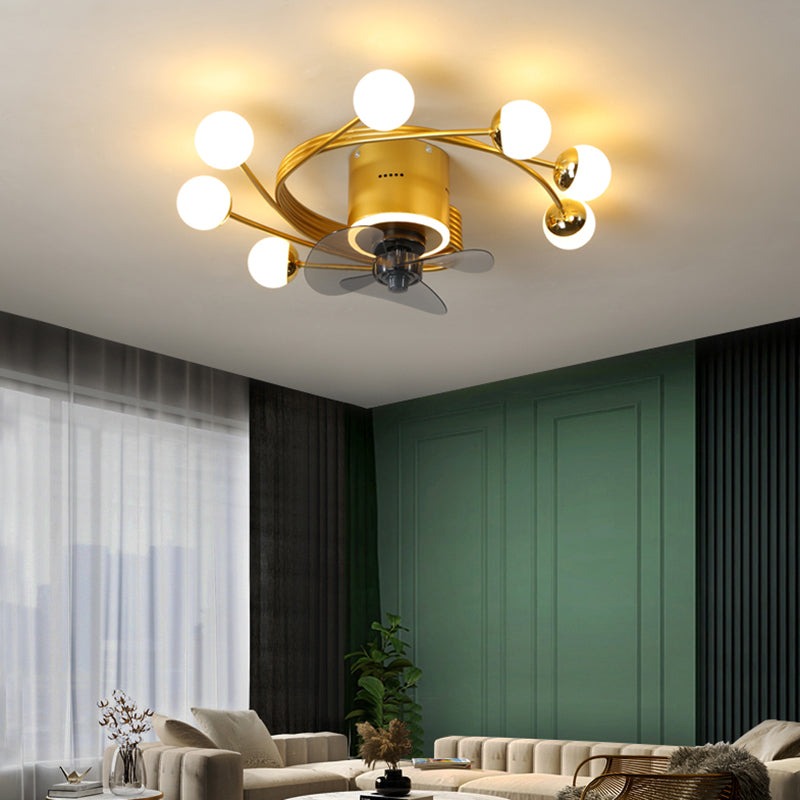 Nordic art chandelier ceiling fan without blades bedroom ceiling fan lamp ceiling fans with lights decorative led ceiling lamps