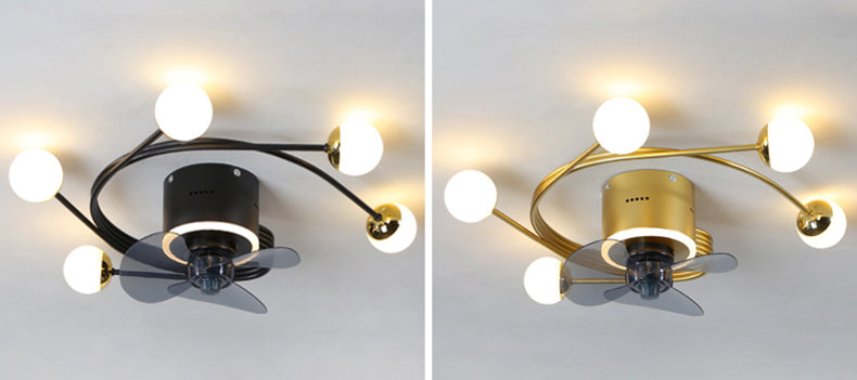 Nordic art chandelier ceiling fan without blades bedroom ceiling fan lamp ceiling fans with lights decorative led ceiling lamps