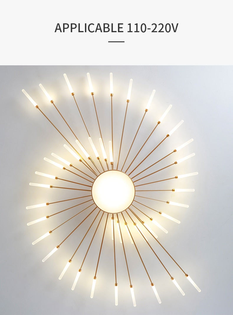 Fireworks led Chandelier For Living Room Bedroom Home chandelier Modern Led Ceiling Chandelier Lamp Lighting chandelier
