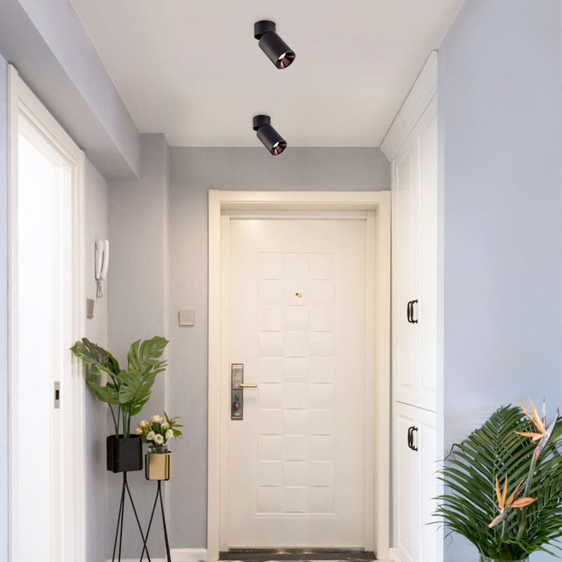 Tinlaibor Dimmable Foldable / Rotatable 12W 7*15cm Spotlight Living room TV Background wall Ceiling LED Downlight COB Anti glare