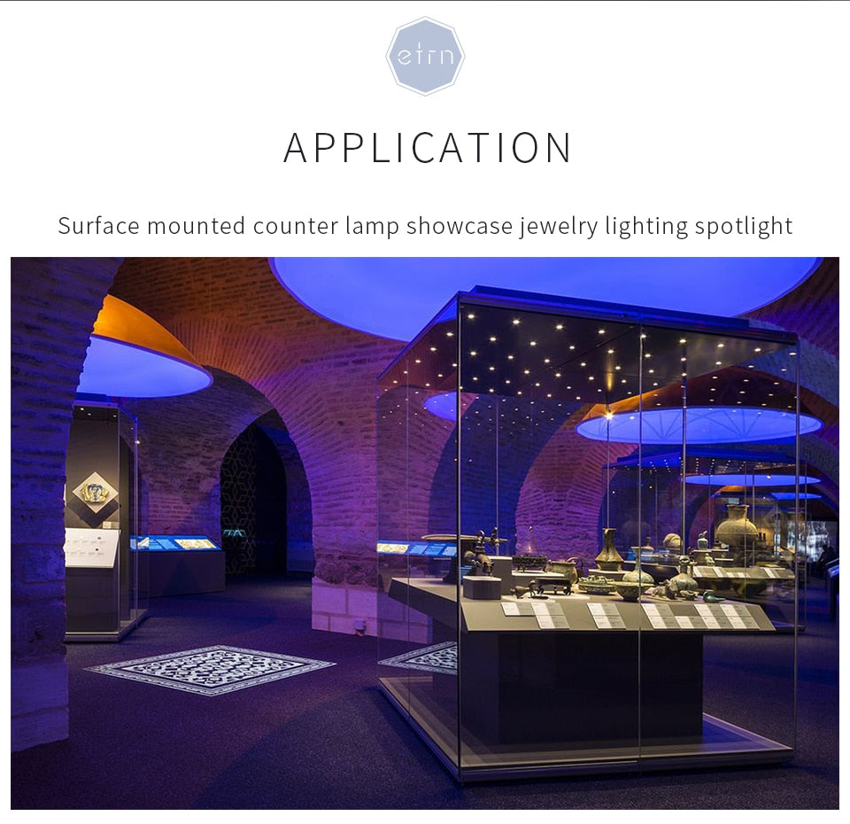 etrnLED USB Spot Light Mini Led Lamp Jewelry Showcase Wine Cabinet Lighting Kit 1W 3W Adjustable Spotlights Ceiling Downlight 5V