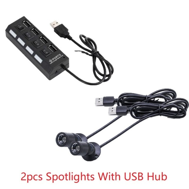 etrnLED USB Spot Light Mini Led Lamp Jewelry Showcase Wine Cabinet Lighting Kit 1W 3W Adjustable Spotlights Ceiling Downlight 5V