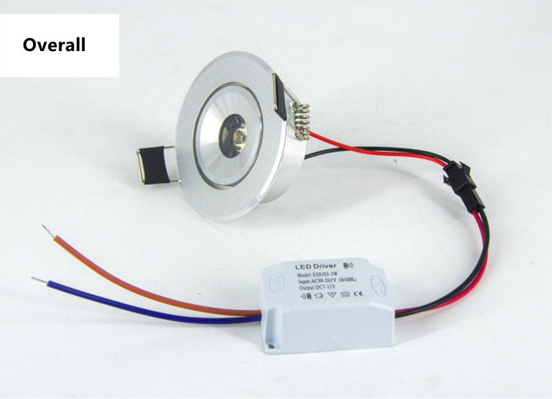 Mini LED COB Downlight 3W Gold Black Silver White Aluminum Lamp Body Easy Installation Dimmable 110V 220V 3000K 4000K 6500K