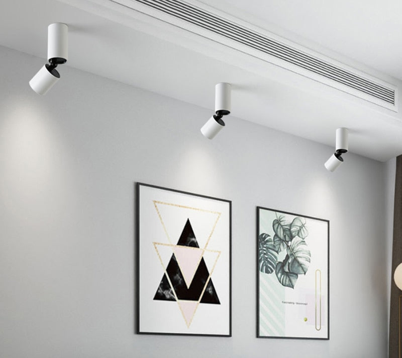 Dimmable Rotating LED Downlights 7W 12W 15W COB LED Ceiling Spot Lights AC110-220V LED Wall Lamp Warm Cold White Indoor Lighting