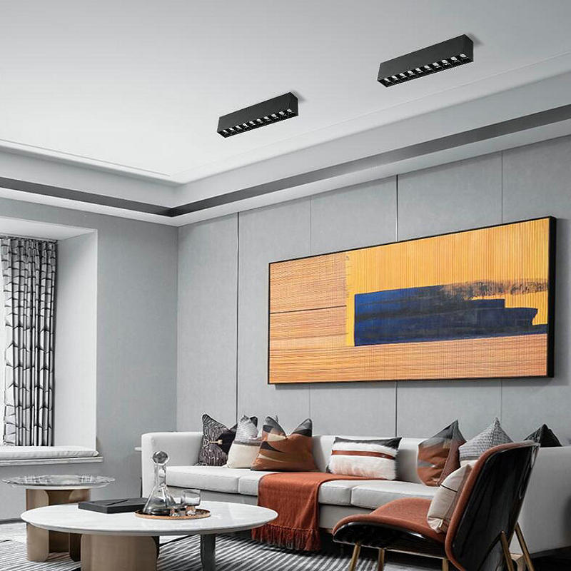 Frameless surface mounted Downlight AC110V-240V LED Linear Bar Lamp Aluminum Ceiling Light Long Strip Corridor Bedroom Decor