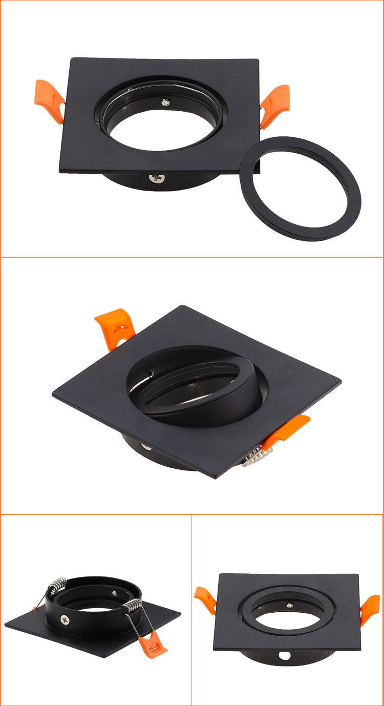 MR16 GU10 Recessed Ceiling Downlight Spot lighting Bulb COB Spot light Indoor LED Ceiling Light Frame Square Lighting Fixtures