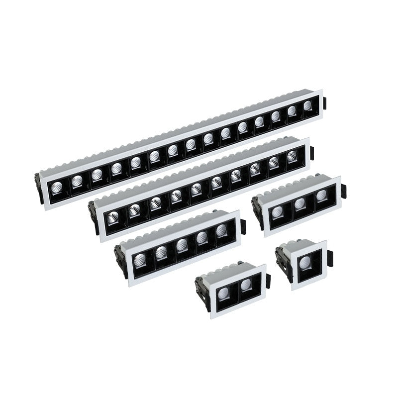 Square Recessed Dimmable LED Downlights 2W 4W 6W 10W 20W 30W COB LED Ceiling Lamp AC110V~220V LED Wall Spot Lights Indoor Lighting