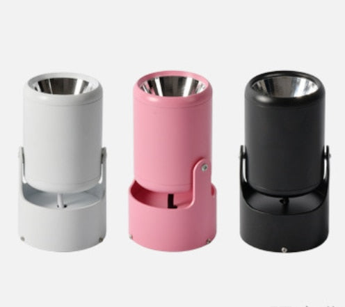 High quality dimmable Rotating LED Downlights Surface Mounted adjustment COB AC85-265V 360° LED Ceiling Lamp Spot lights