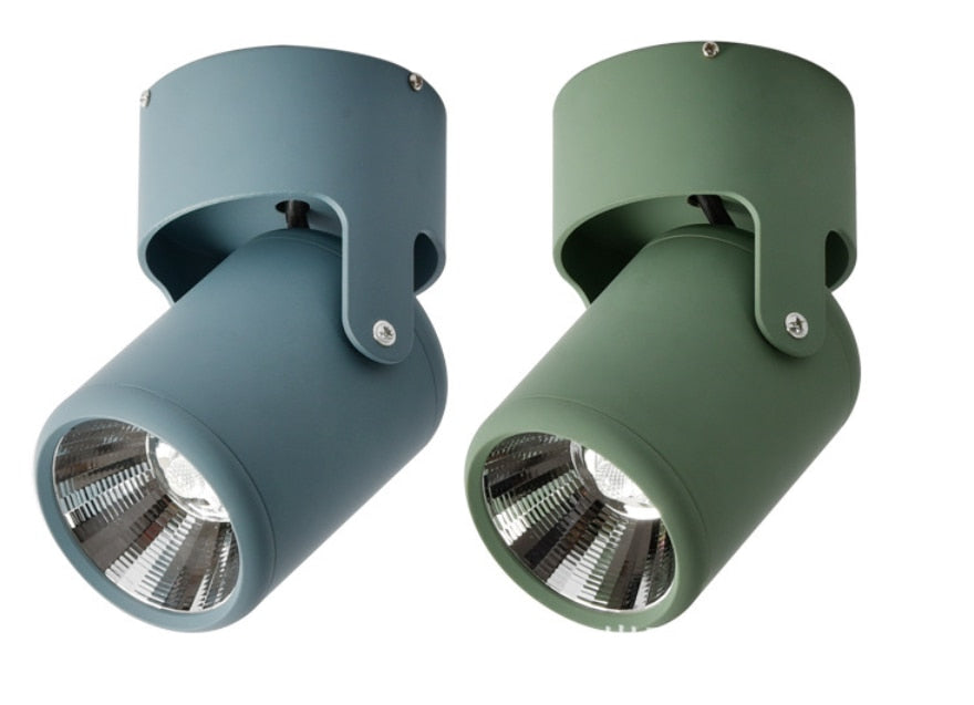 High quality dimmable Rotating LED Downlights Surface Mounted adjustment COB AC85-265V 360° LED Ceiling Lamp Spot lights