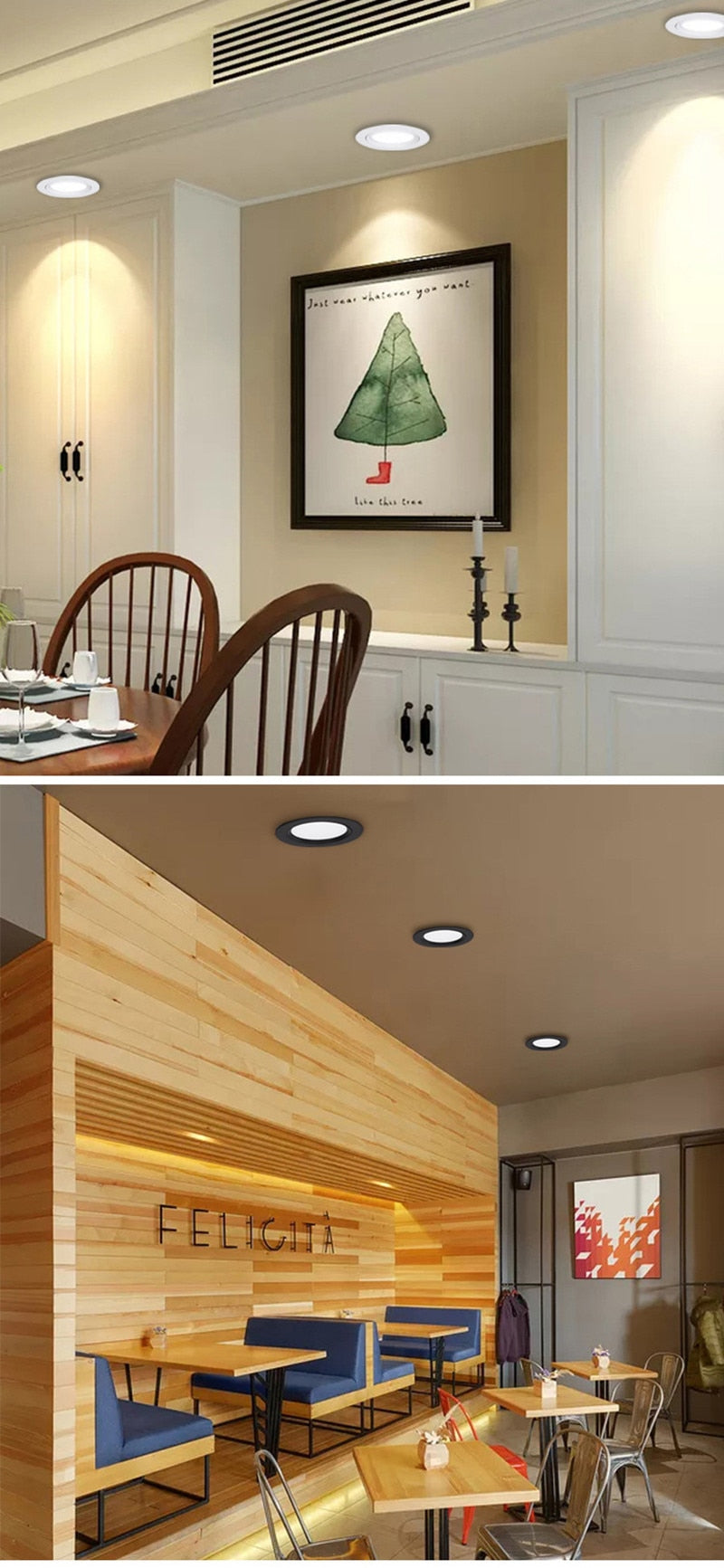 Round Dimmable Recessed LED Downlights 5W 7W 9W 12W 15W 18W COB LED Ceiling Lamp Spot Lights AC110-220V LED Lamp