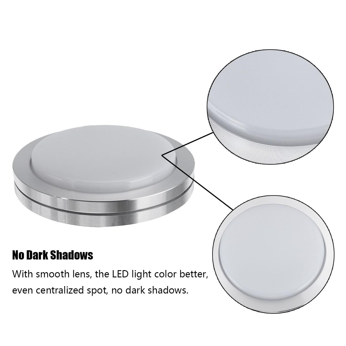 Caravan Interior Downlights Under Cabinet Recessed Spot Light Dome 4/6pcs 18LED Ceiling Lamp for Boat RV Camper Kitchen Showcase