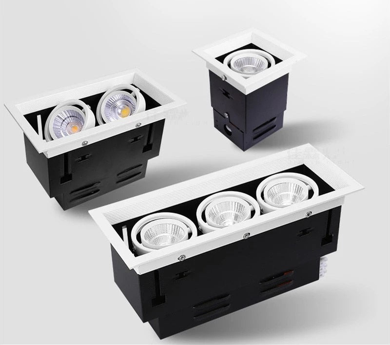 Downlights LED COB Ceiling 10W 20W 30W Surface Mounted dimmable LED Lamps Spot Light square Rotation LED Downlights AC85-265V