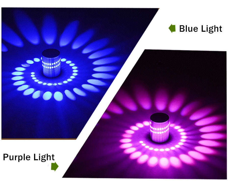 Modern LED Ceiling Light 3W RGB Wall Sconce for Art Gallery Decoration Front Balcony Lamp Porch Light Corridors Light Fixture