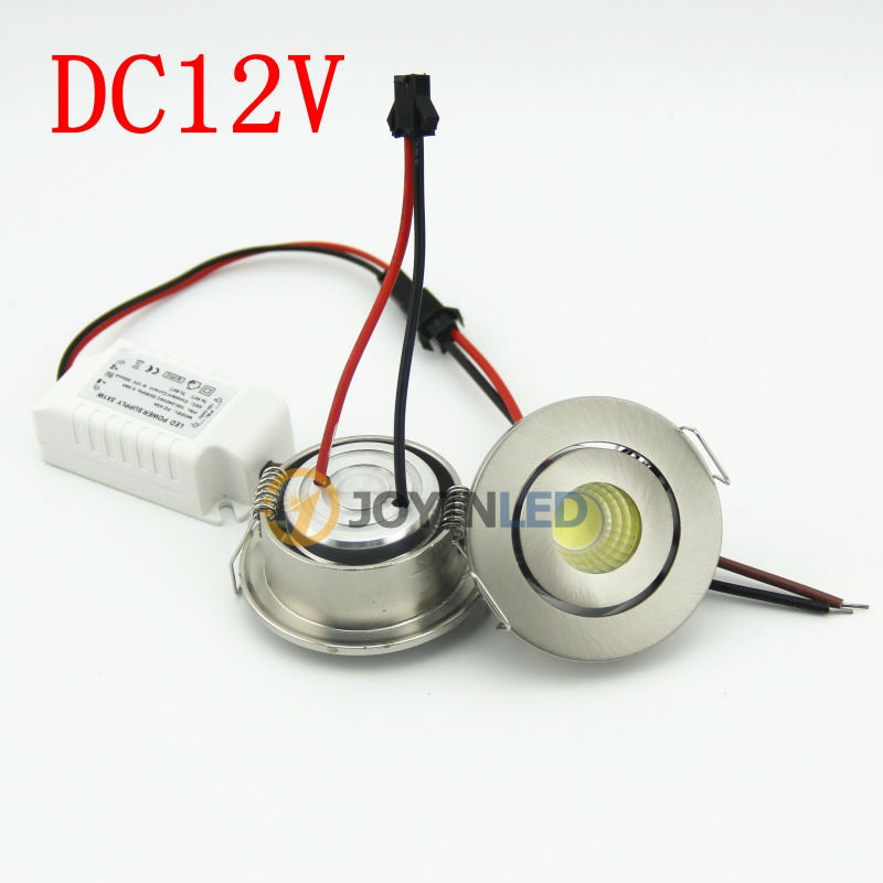 Small Recessed LED Downlights Mini Adjustable 3W COB Direction Cabinet led lighting fixtures Hole Size 40-45mm