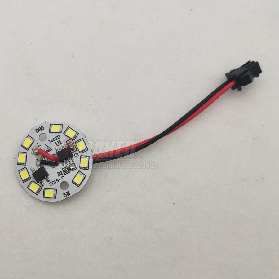 LED Downlight 3W 5W 7W 9W 12W 15W AC 220v led pcb smd2835 smart IC driver with 20cm wire for bulb light, driverless led bead for downlight