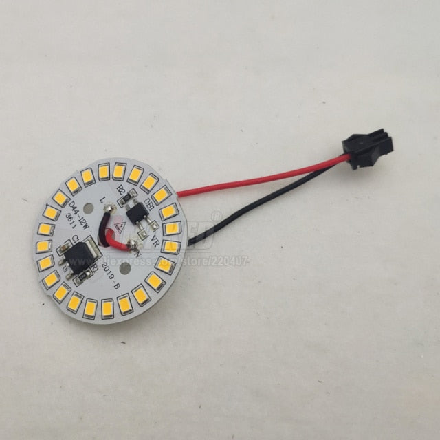 LED Downlight 3W 5W 7W 9W 12W 15W AC 220v led pcb smd2835 smart IC driver with 20cm wire for bulb light, driverless led bead for downlight